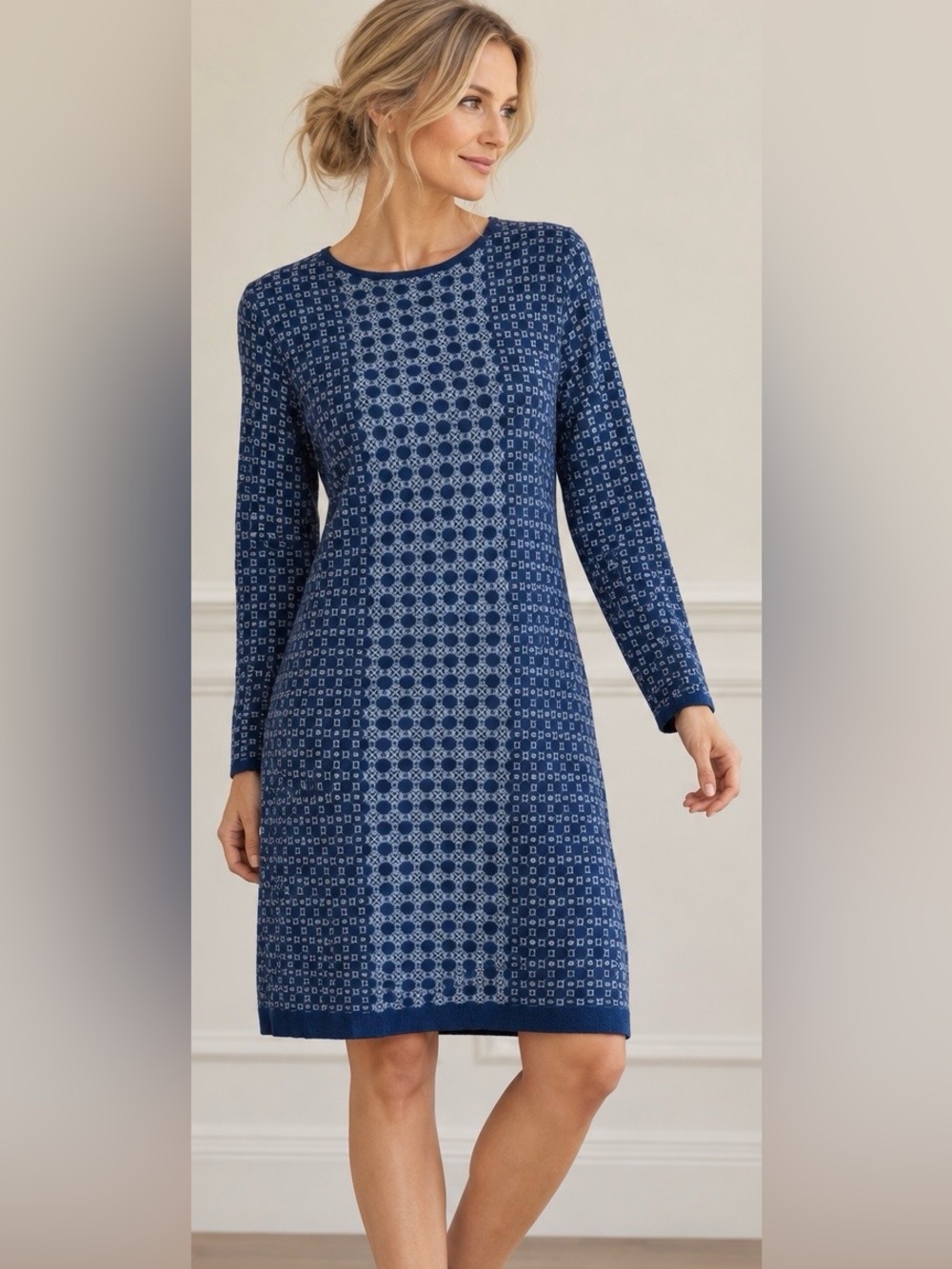 Cynthia Rowley Geometric Jacquard Sweater Dress